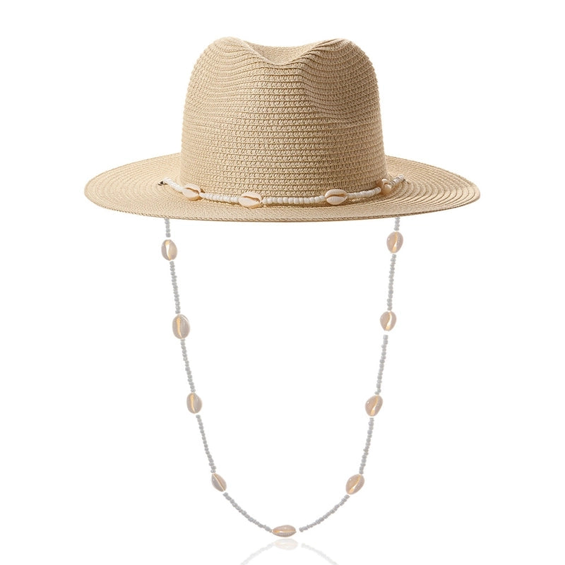 Women's Elegant Minimalist Solid Color Flat Eaves Straw Hat