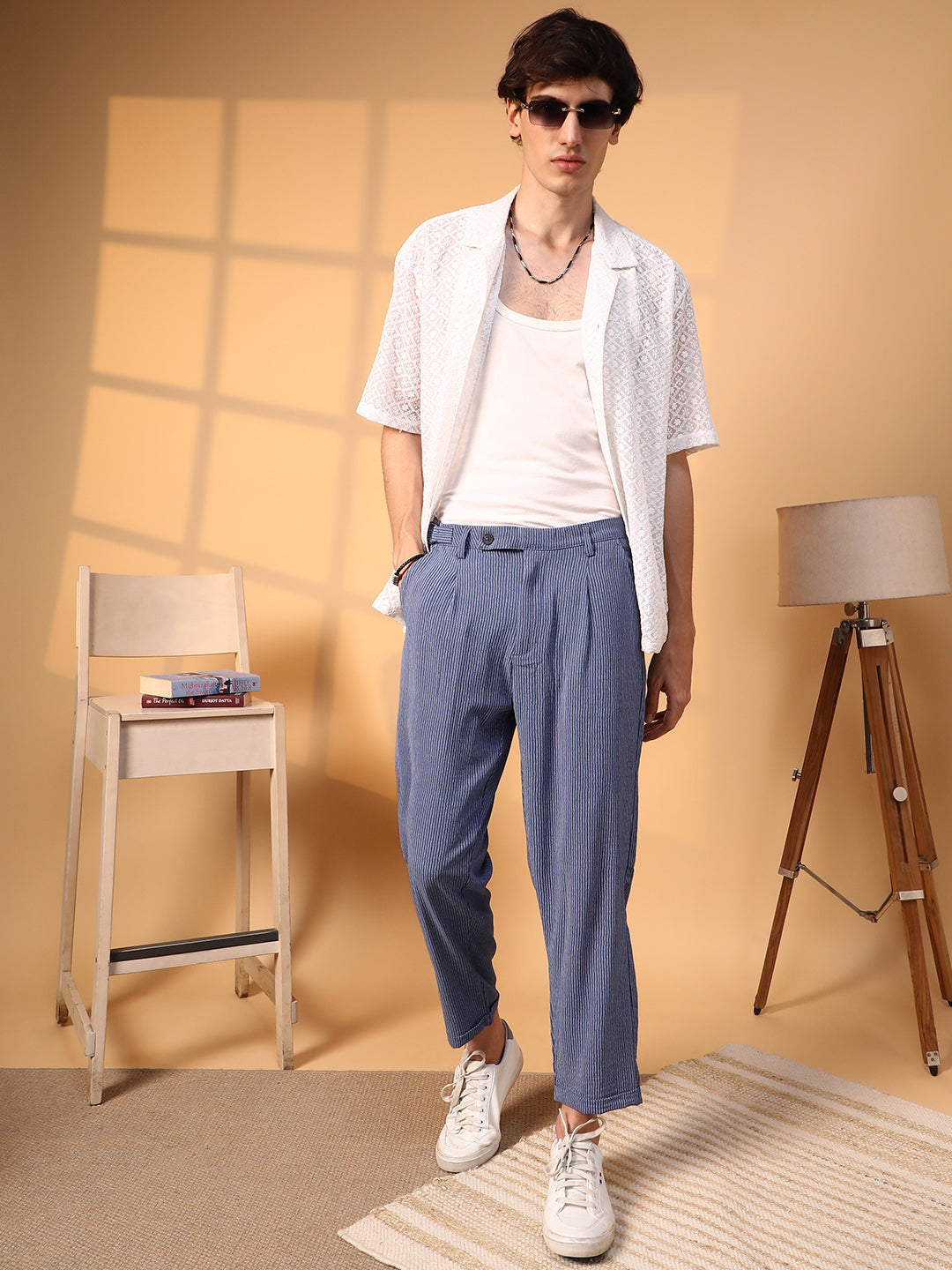 Striped Tailored Trousers