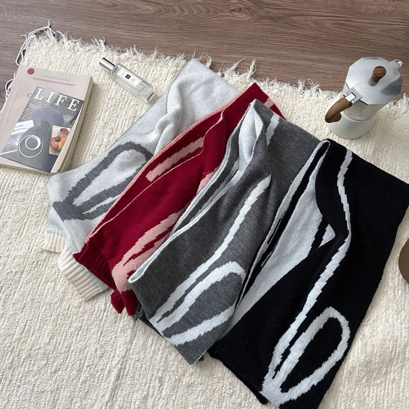 Women's Casual Minimalist Bow Knot Polyester Scarf Hat Wool Cap