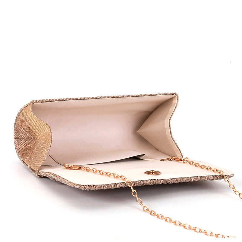 New Evening Bag Pleated Cover Round Bottom Gone Design Simple Wedding Women's Evening Handbag