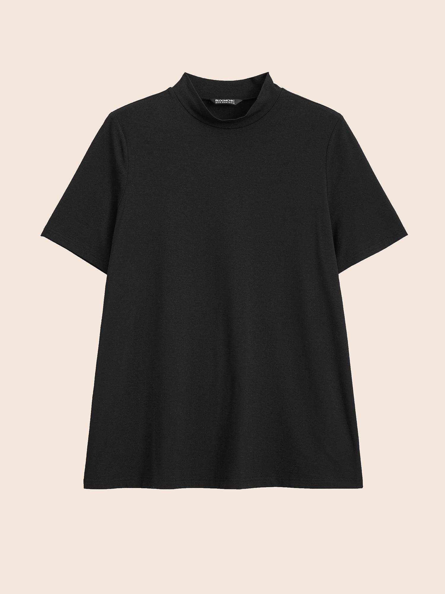 Supersoft Essentials Solid Mock Neck T-shirt