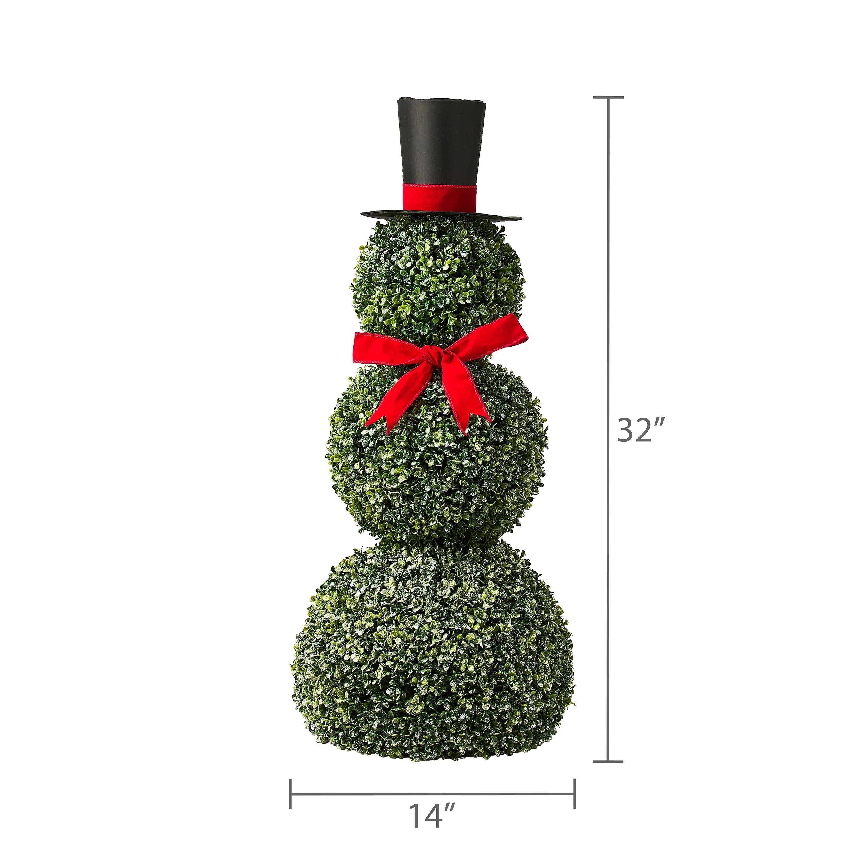 🎅Christmas Limited Sale🔥Snowman Boxwood Topiary Christmas Indoor/Outdoor Decoration, 32