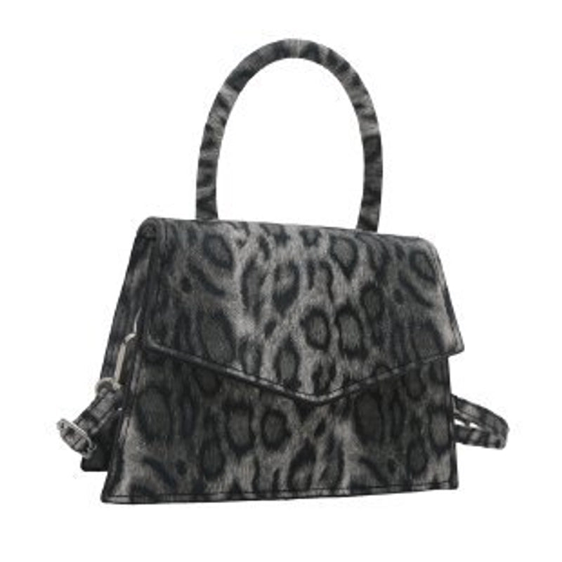 Women's Medium Pu Leather Leopard Vintage Style Streetwear Sewing Thread Square Flip Cover Crossbody Bag