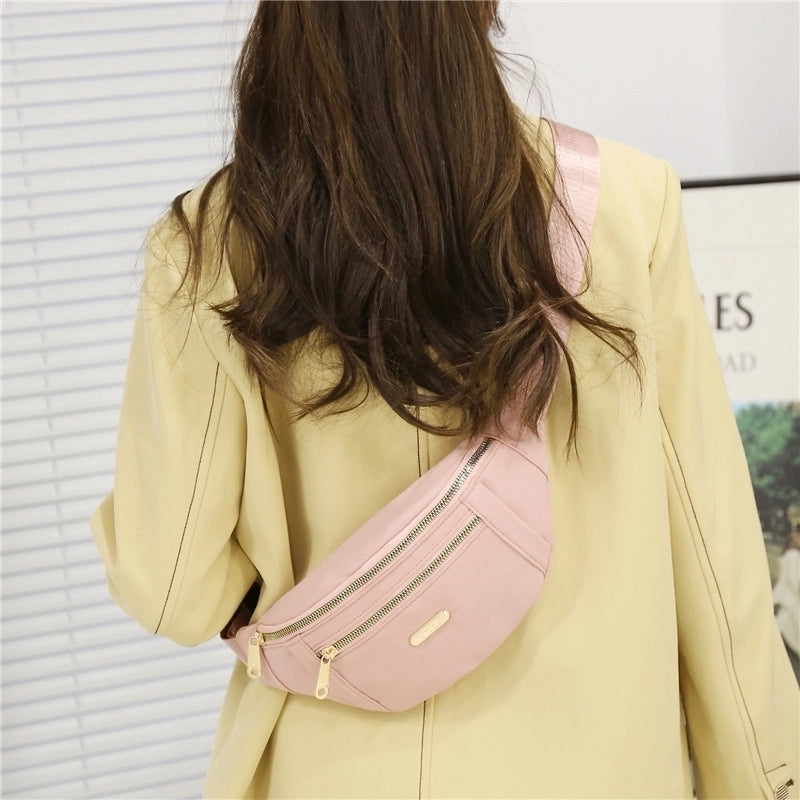 Women's Fashion Solid Color Oxford Cloth Waist Bags