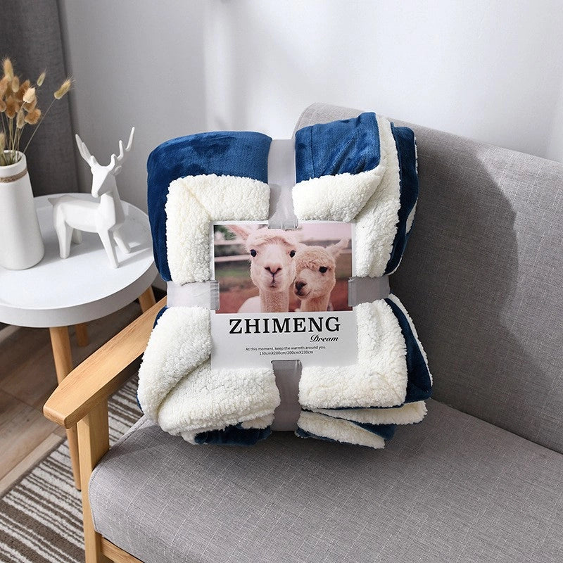 Retro Solid Color Polyester Blanket