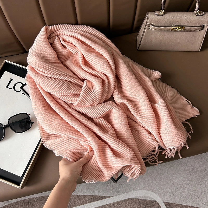 Women's Basic Solid Color Polyester Scarf