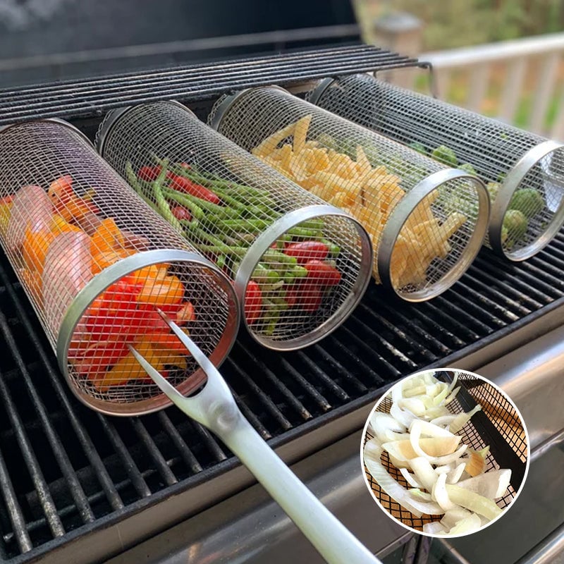 🔥  Promotion 49% OFF-Rolling Grilling Basket