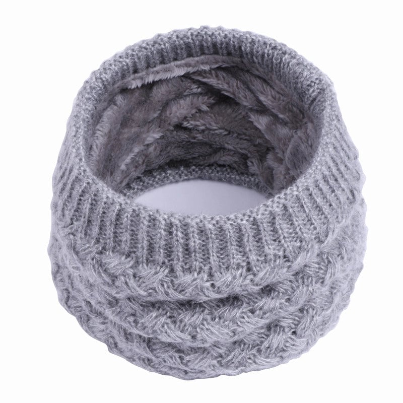 Hot Scarf Neck Set For Men And Women Couple Winter Thickened Warm Cervical Spine Protection Single Circle Wool Scarf Outdoor