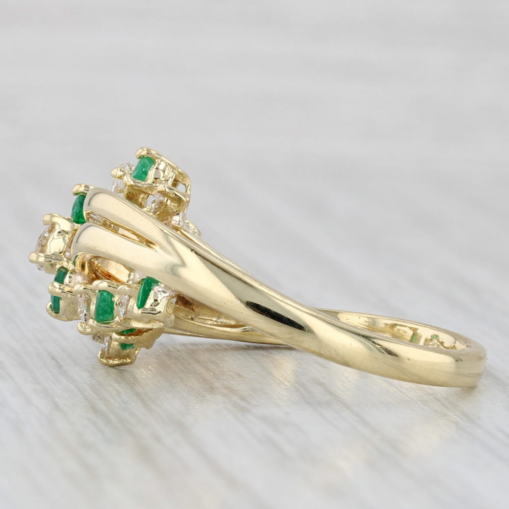 Kurt Wayne 0.82ctw Emerald Diamond Ring 18k Yellow Gold Size 8