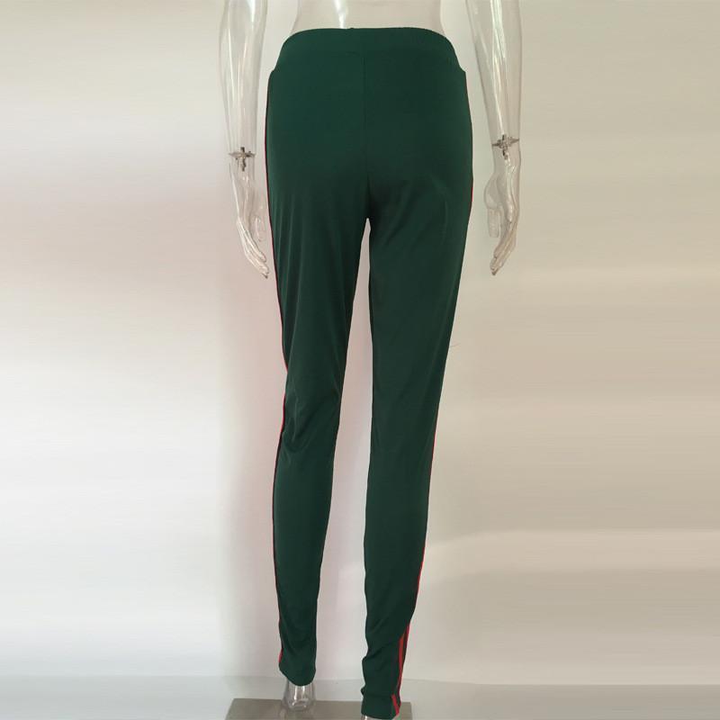 Green And Red Pleated Trousers