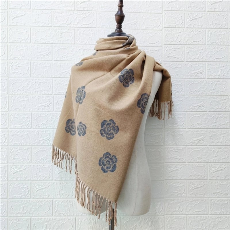 Women's Cute Sweet Printing Imitation Cashmere Polyester Scarf