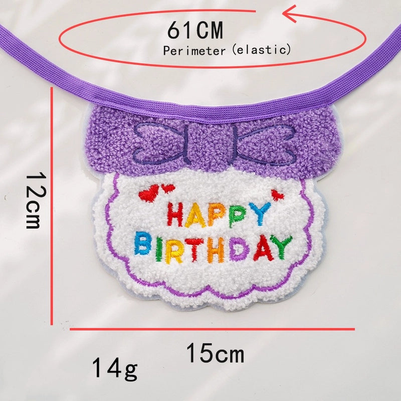 Cute Polyester Letter Pet Saliva Towel Pet Hat