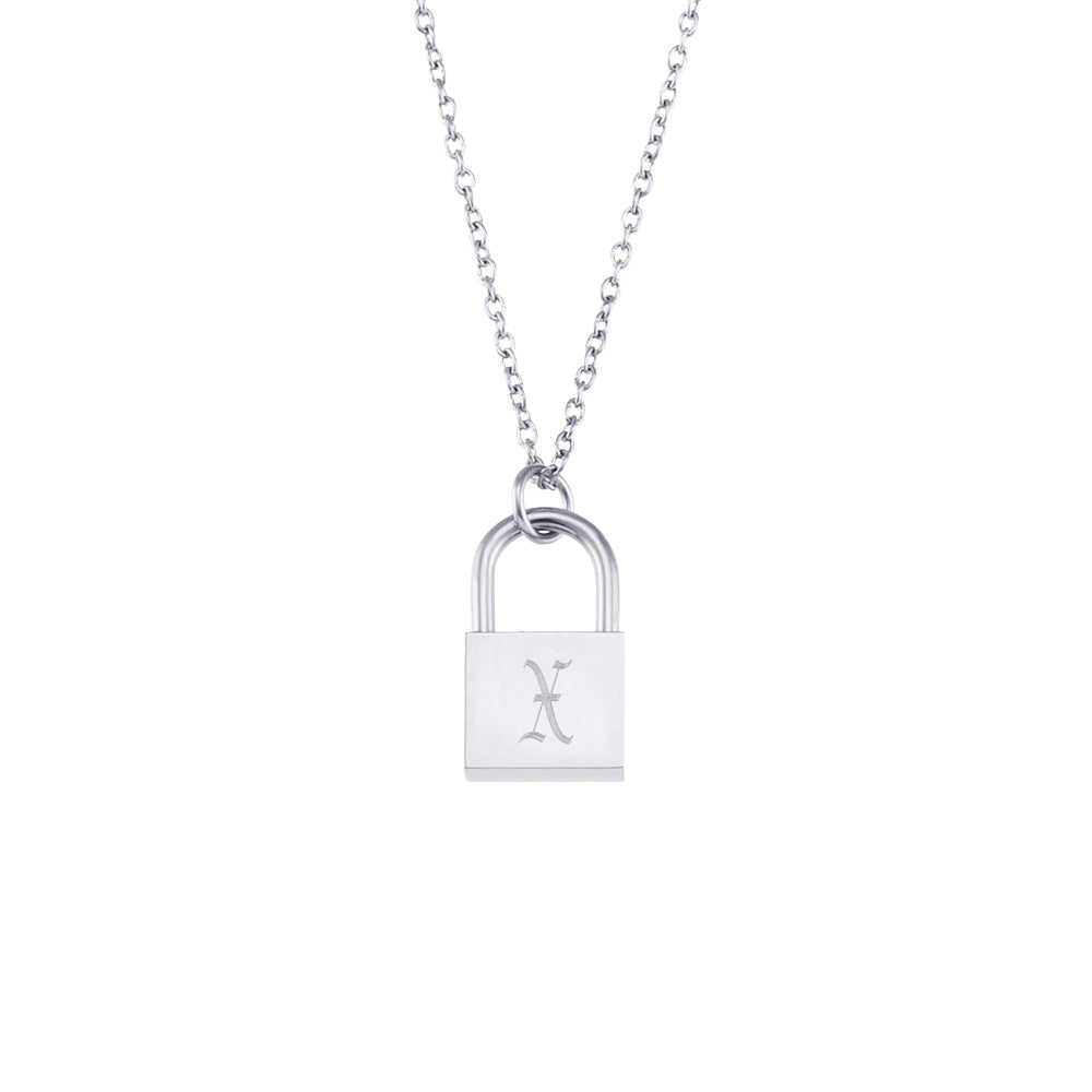 Fashion Letter Geometric Stainless Steel Electroplating Necklaces