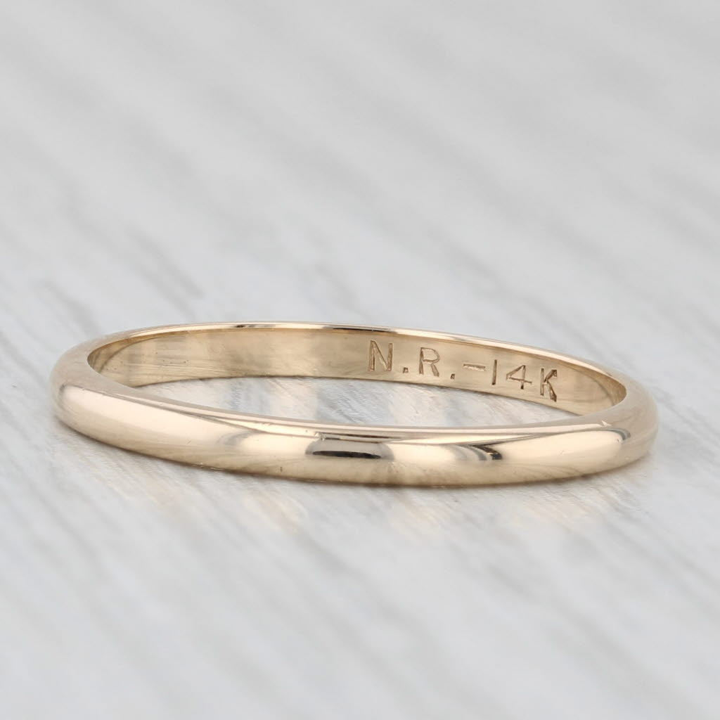Classic Gold Wedding Band 14k Yellow Gold Size 7 Ring Stackable