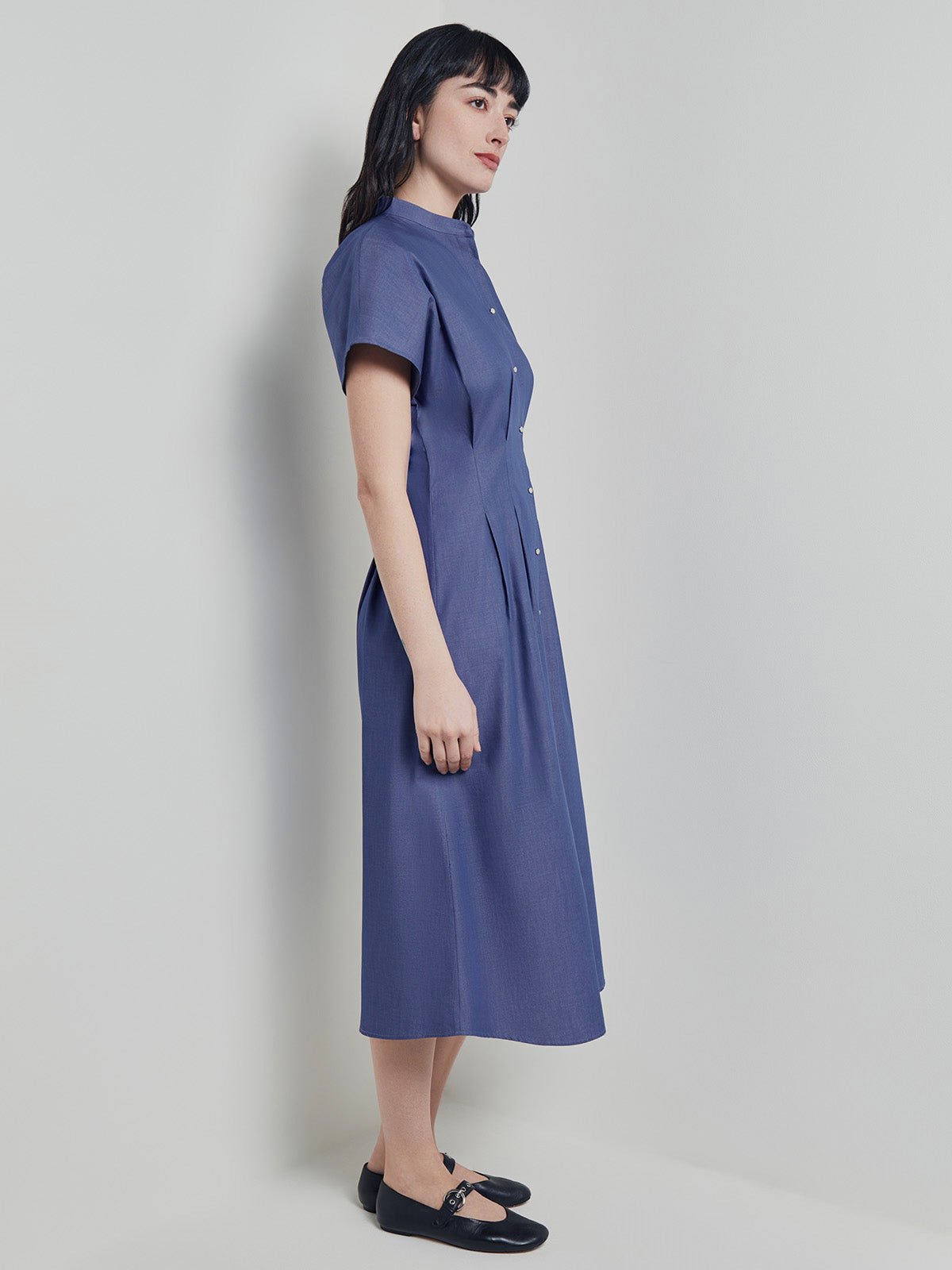 Fit & Flare Button Front Maxi Dress - Modern Fit