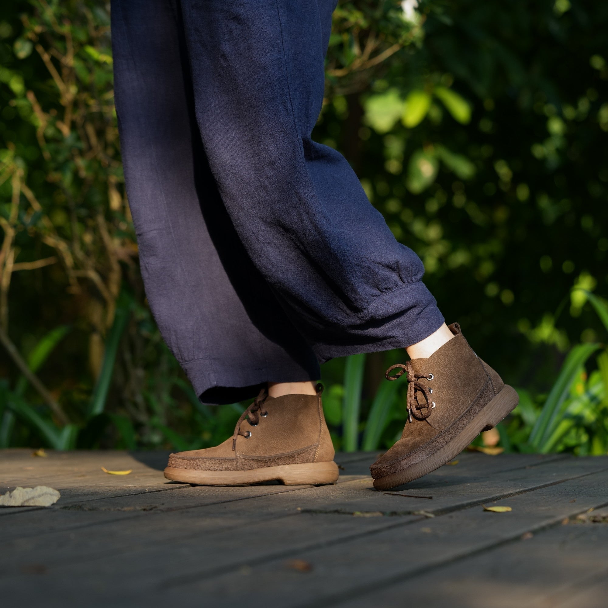 Handmade Women Soft Leather Booties Round Toe Lace-Up Flat Shoes Ankle Boots Gray/Khaki/Coffee