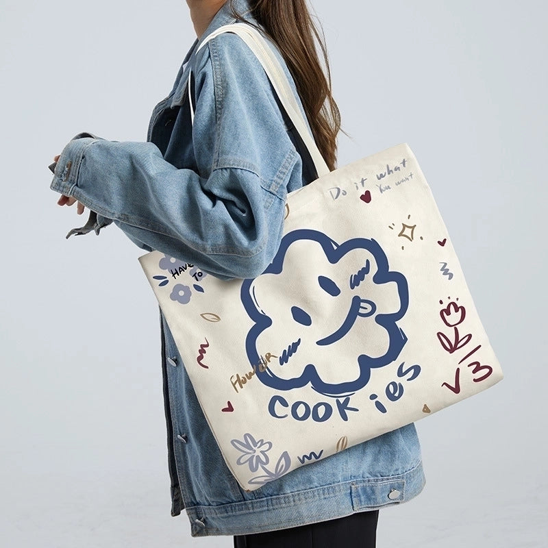Women's Large Spring&summer Canvas Streetwear Shoulder Bag Canvas Bag