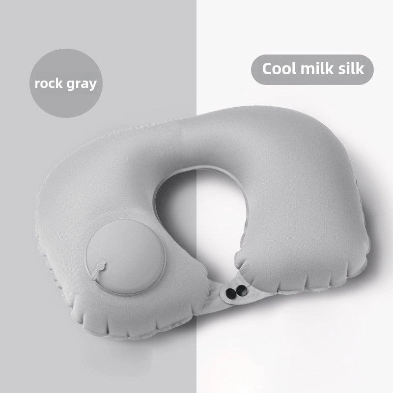 Inflatable U-shaped Pillow Cool Pressing Inflatable Pillow Travel Portable Neck Pillow Travel Sanbao Storage Pillow For Airplane