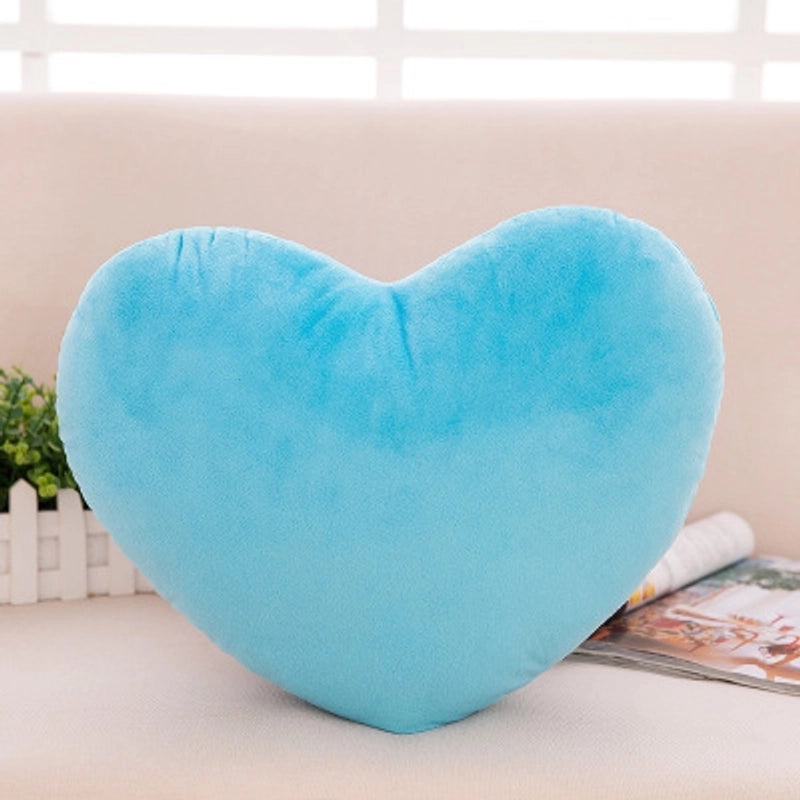 Cute Heart Shape Solid Color Pp Cotton Throw Pillow