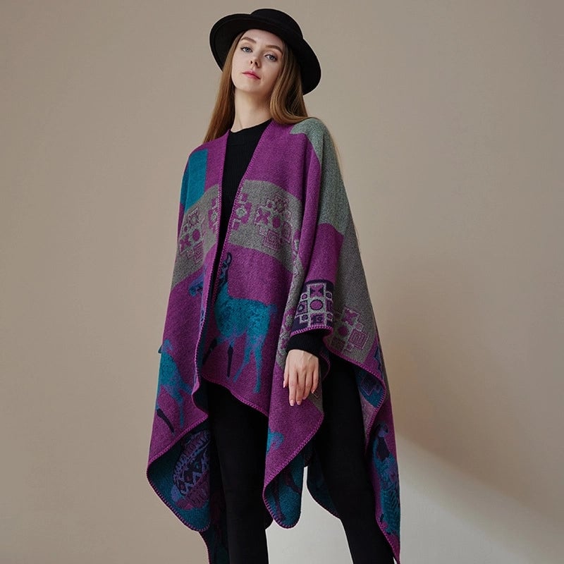 Unisex Ethnic Style Geometric Imitation Cashmere Shawl
