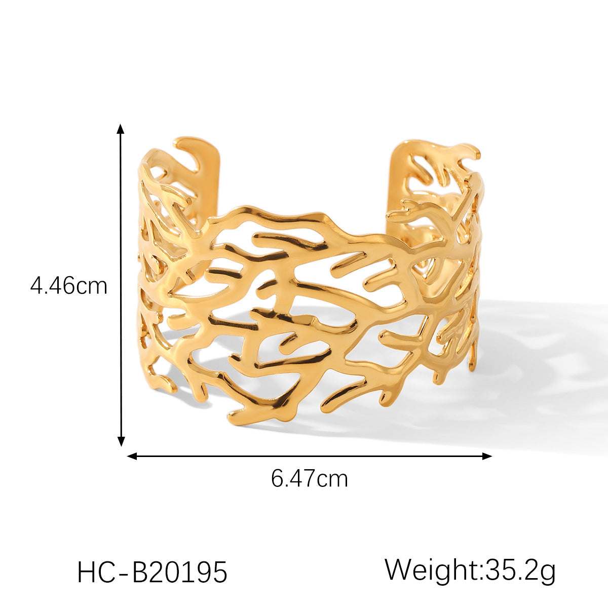 Ins Style Stainless Steel Bracelet 18K Gold-Plated Open Bracelet Titanium Steel Bracelet Female Jewelry