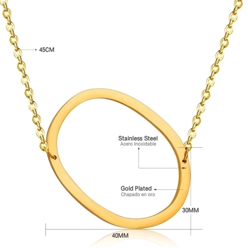 Stainless Steel Fashion Plating Letter Necklace