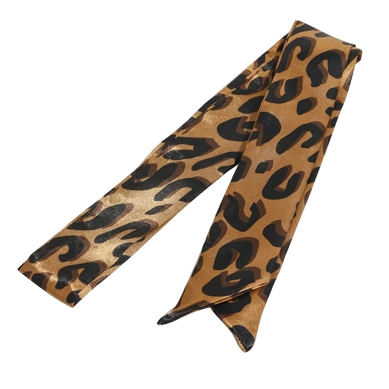 Unisex Minimalist Classic Style Leopard 304 Stainless Steel Silk Scarf
