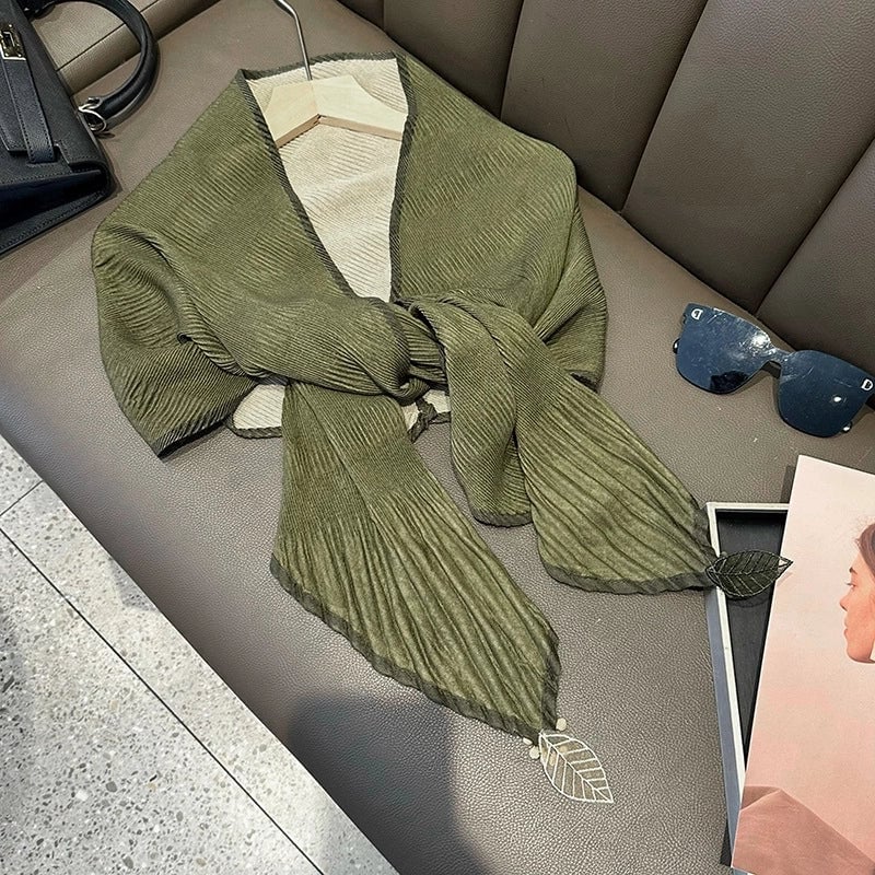 Women's Elegant Color Block Polyester Shawl