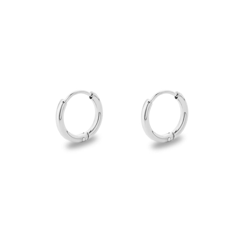 Minimalist Solid Color Stainless Steel Hoop Earrings 1 Pair