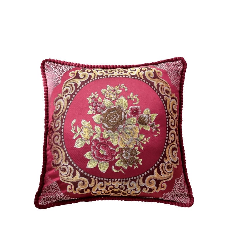 Elegant Classical Flower Polyester Throw Pillow Pillow Cases