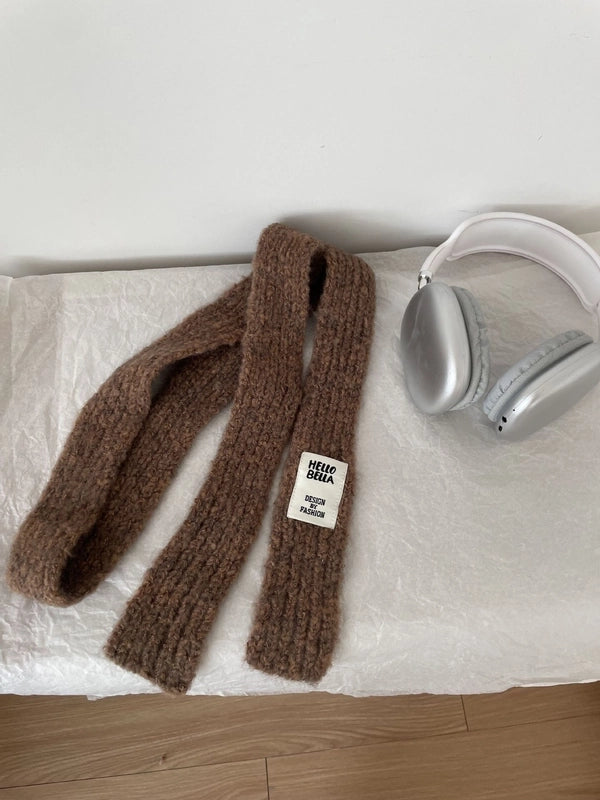 Women's Minimalist Solid Color Acrylic Scarf