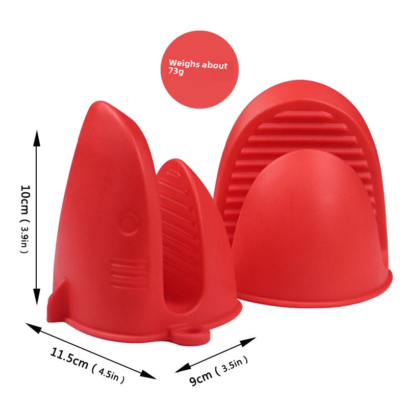 New High Temperature Resistant Shark Silicone Anti-scald Clip Oven Microwave Oven Heat Insulation Clip Bowl Clip Universal Clip Plate Artifact