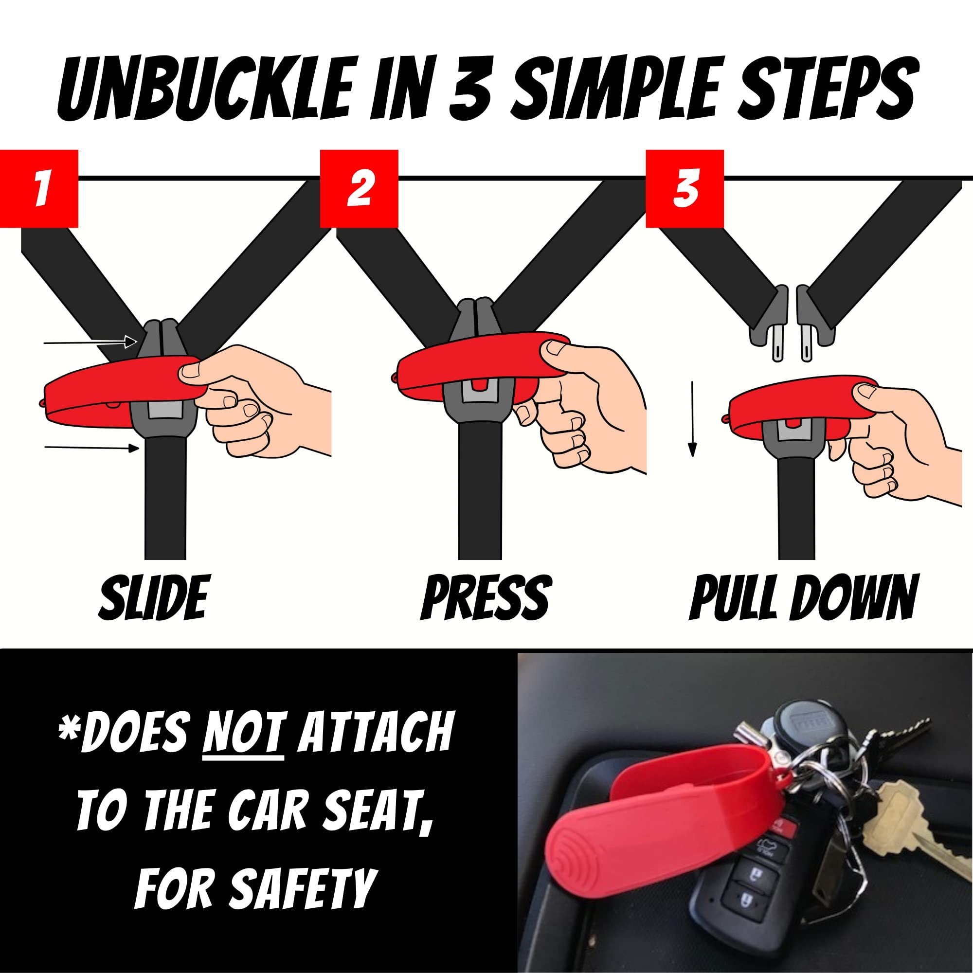 Car Seat Buckle Release Tool