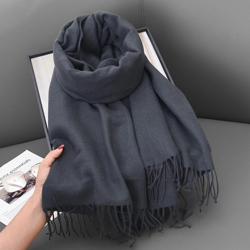 Women's Basic Solid Color Polyester Scarf