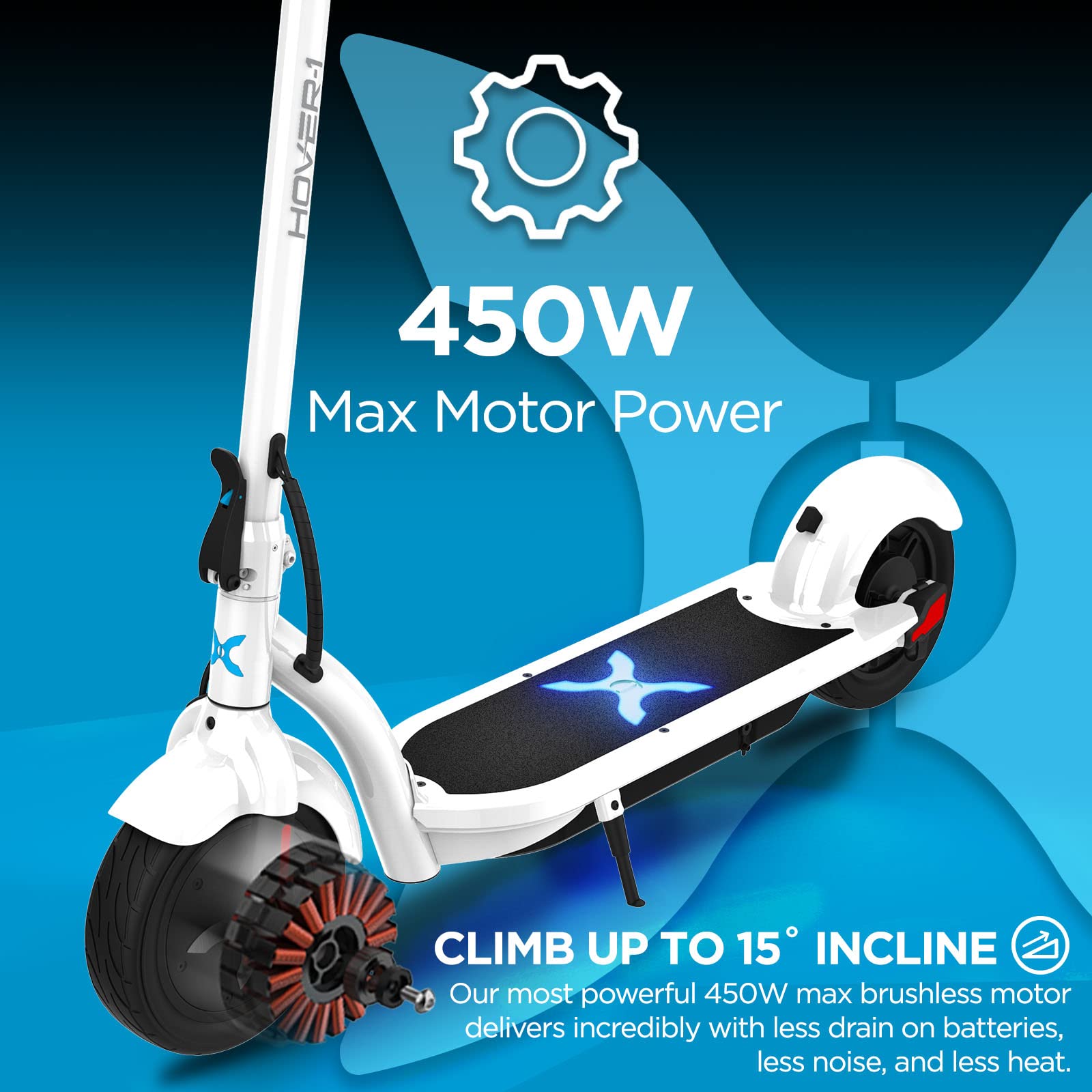 Alpha Electric Scooter | 18MPH. 12M Range. 5HR Charge. LCD Display. 10 Inch High-Grip Tires. 264LB Max Weight. Cert. & Tested - Safe for Kids. Teens & Adults