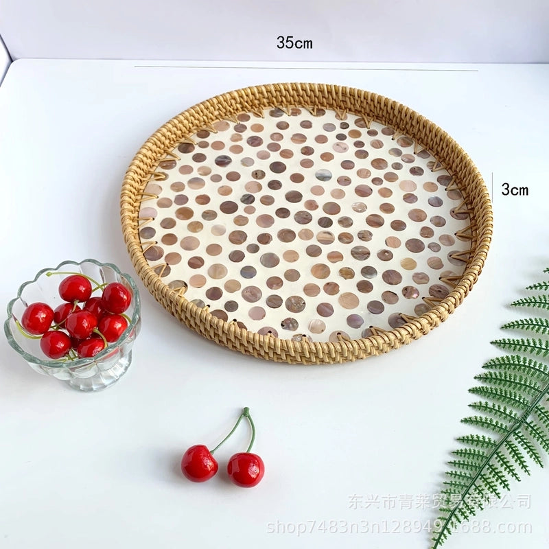 Pastoral Flower Grass Shell Fruit Plate