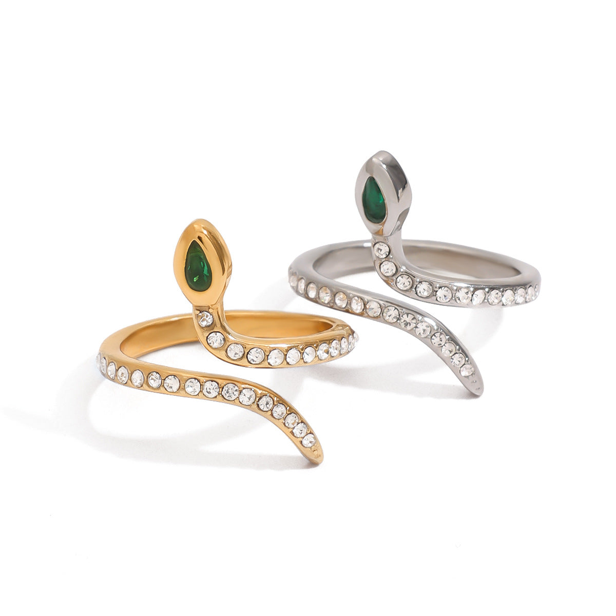 Jie Ding Stainless Steel Snake Ring Titanium Steel Jewelry Female Niche Design Ring Ring