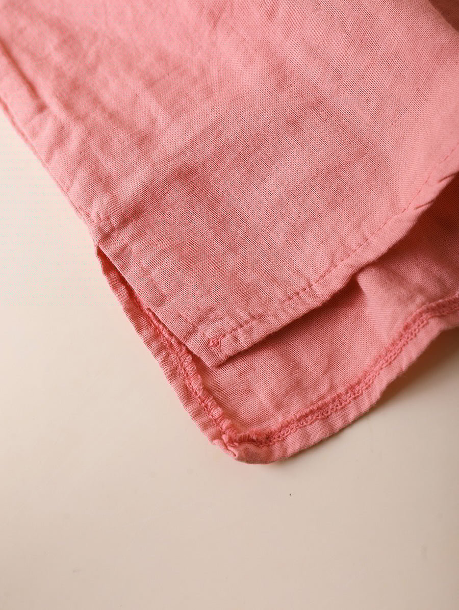 Women Summer Casual Pure Color O-Neck 100%Cotton Vest