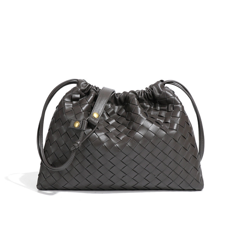 Women's Small Pu Leather Solid Color Elegant Streetwear Cloud Shape String Crossbody Bag