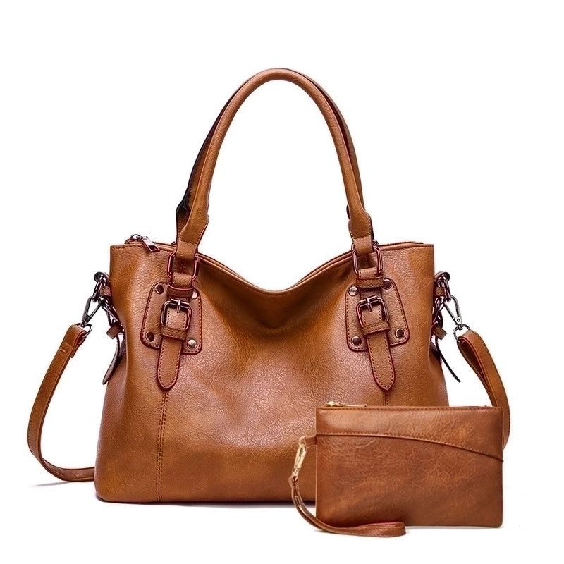 Women's Medium All Seasons Pu Leather Vintage Style Tote Bag