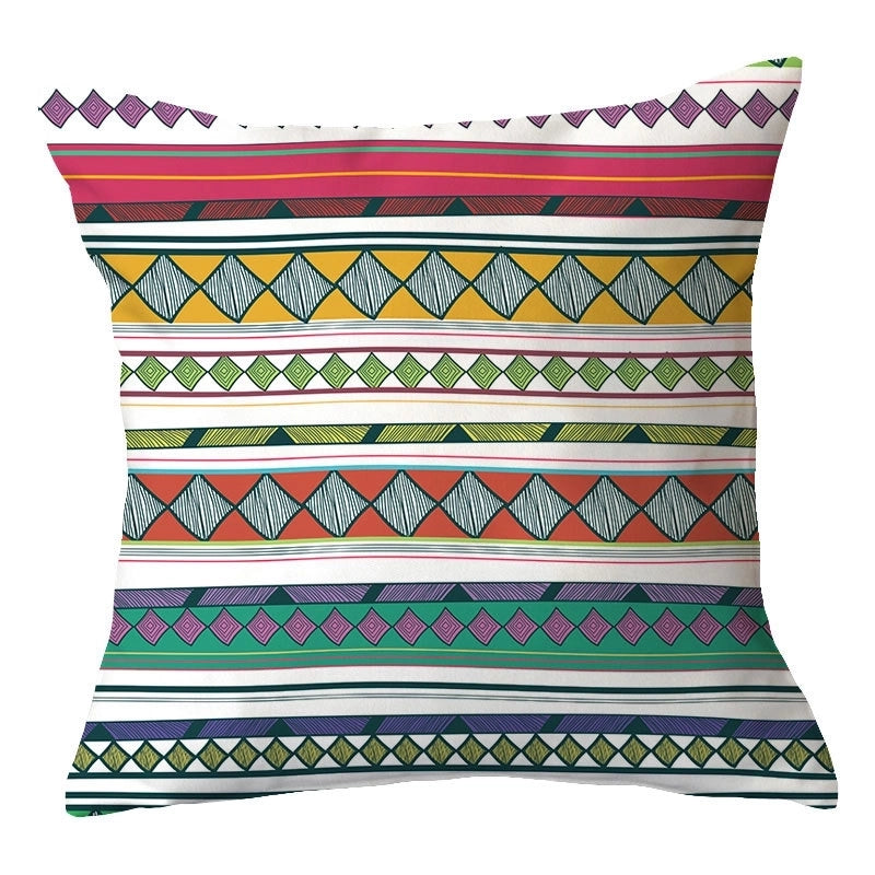Casual Vacation Color Block Plush Pillow Cases