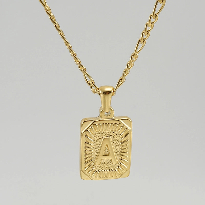 Fashion Letter Titanium Steel Plating Pendant Necklace 1 Piece