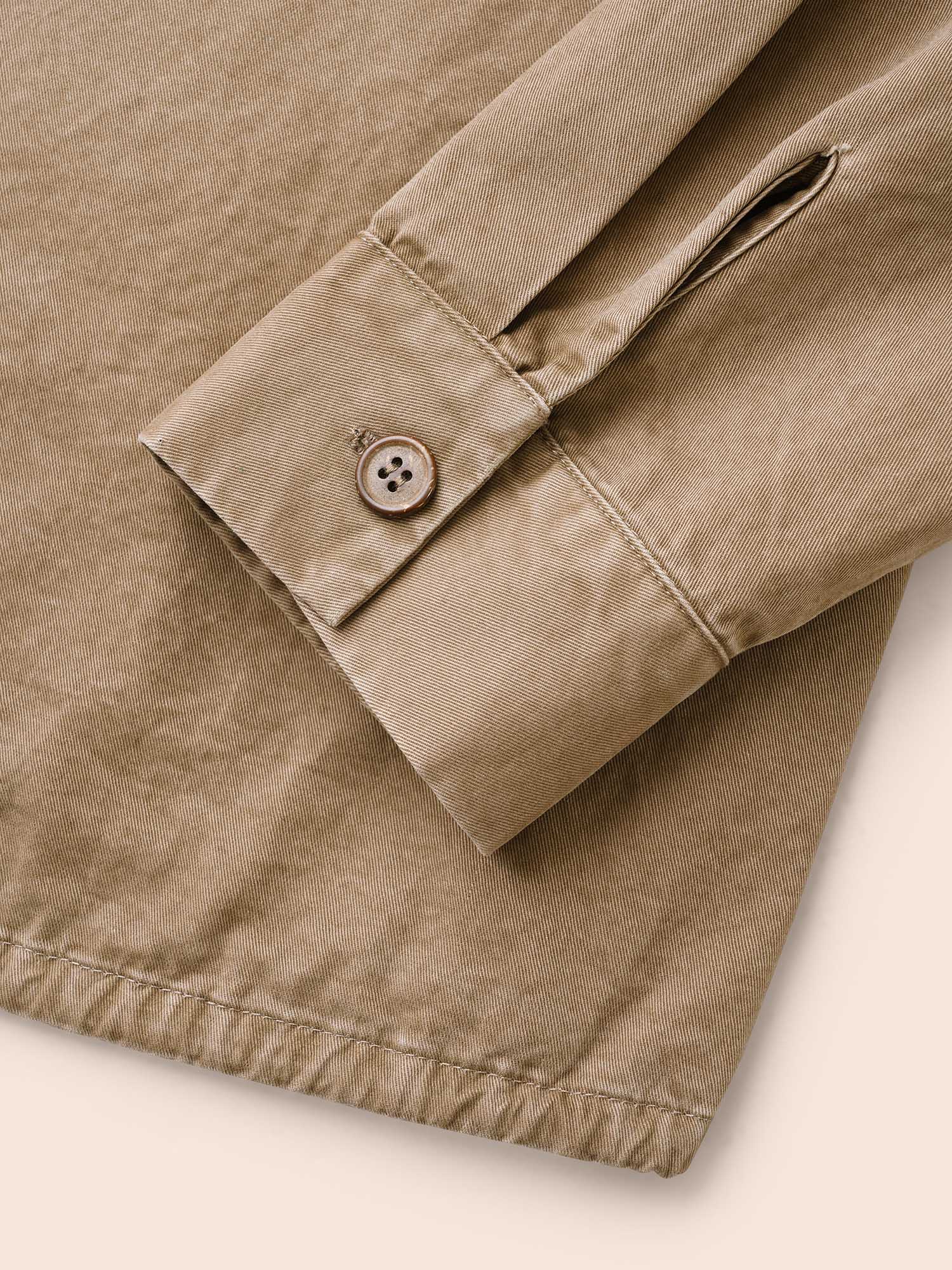 Vintage Patched Pocket Drawstring Shirt