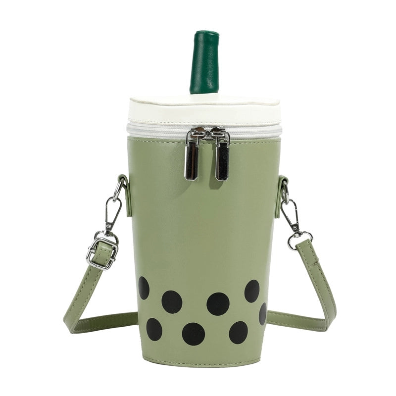 Women's Pu Leather Food Streetwear Square Zipper Crossbody Bag