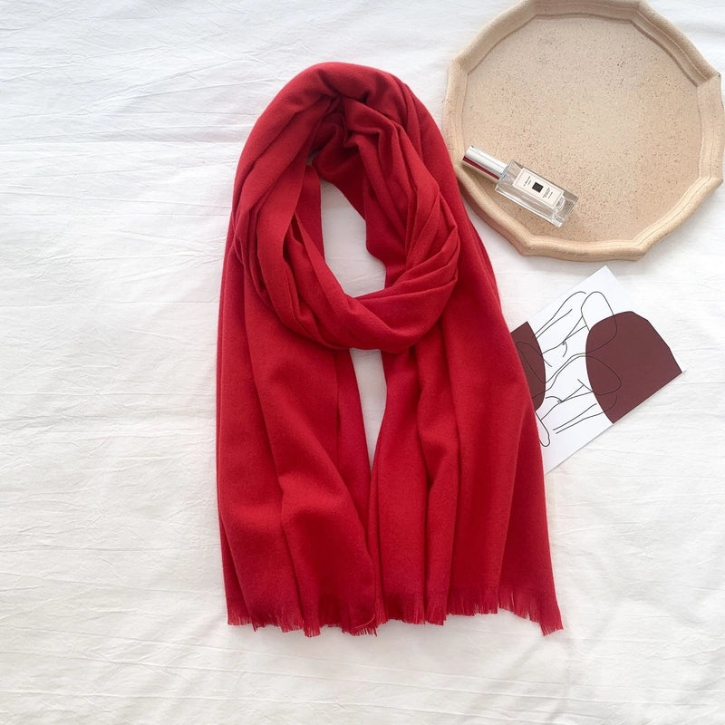 Women's Minimalist Solid Color Imitation Cashmere Scarf
