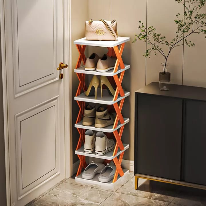 X-SHAPED ZIGZAG SHOE RACK