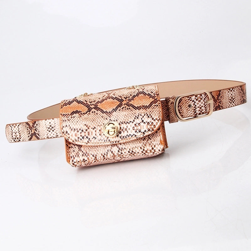 Fashion Leopard Belt Bag Mini Chain Bag All-match Clothing Belt
