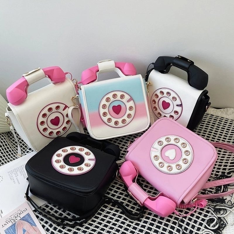 Fashion Creative Gradient Color Telephone Messenger Bag