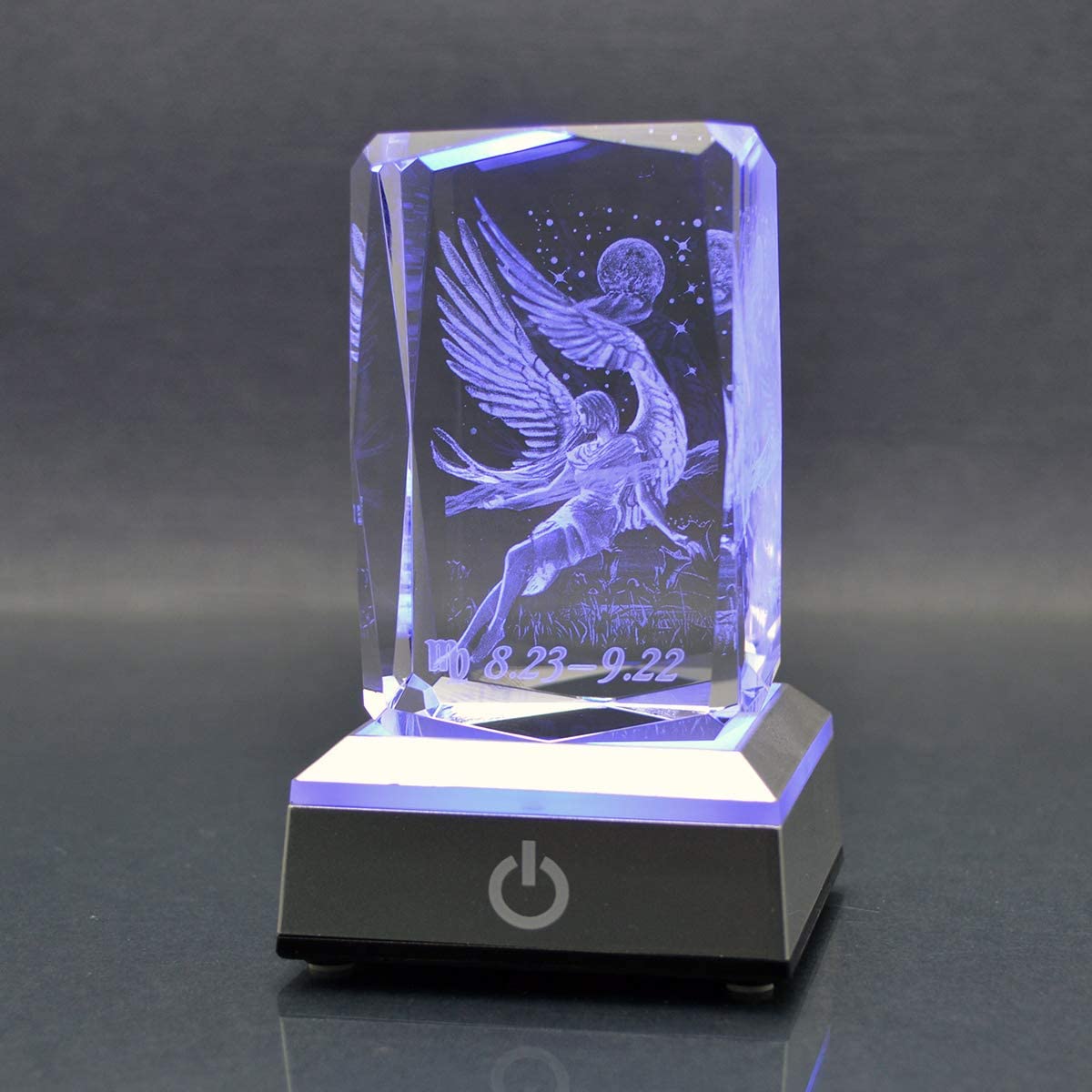 3D Crystal Light with LED Colourful Base