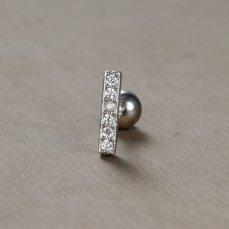 1 Piece Minimalist Star Heart Shape Crown Plating Inlay Stainless Steel Zircon Ear Studs